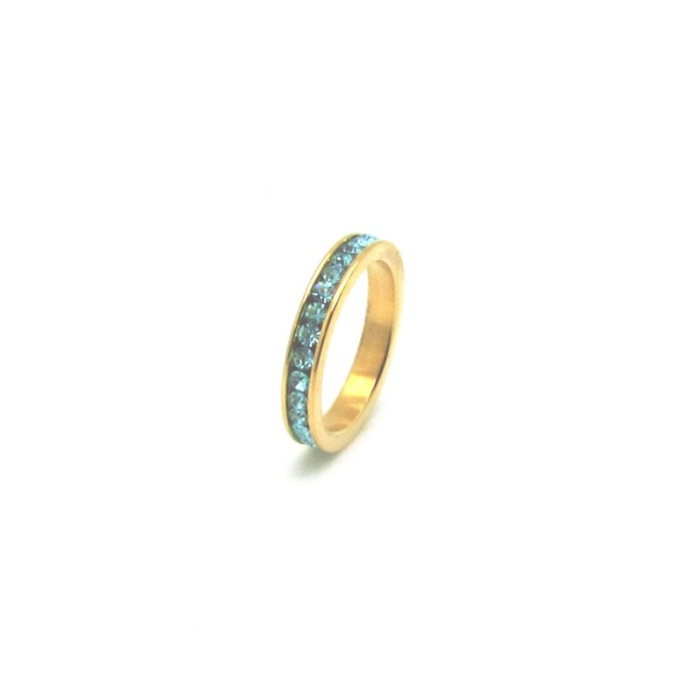 NEW Stainless steel gold plated  March eternity band